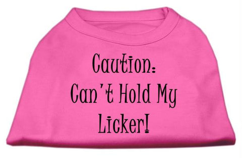 Can't Hold My Licker Screen Print Shirts Bright Pink Med (12)