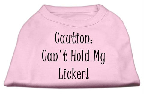 Can't Hold My Licker Screen Print Shirts Light Pink Sm (10)