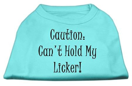 Can't Hold My Licker Screen Print Shirts Aqua XS (8)