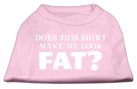 Does This Shirt Make Me Look Fat? Screen Printed Shirt Light Pink Lg (14)