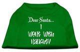 Dear Santa I Went with Naughty Screen Print Shirts Emerald Green Lg (14)