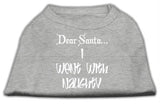 Dear Santa I Went with Naughty Screen Print Shirts Grey Lg (14)