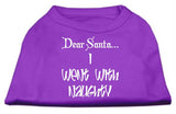 Dear Santa I Went with Naughty Screen Print Shirts Purple Lg (14)