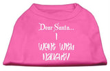 Dear Santa I Went with Naughty Screen Print Shirts Bright Pink Sm (10)