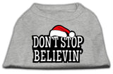 Don't Stop Believin' Screenprint Shirts Grey L (14)