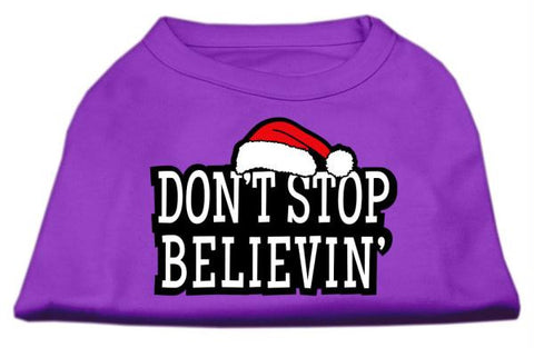 Don't Stop Believin' Screenprint Shirts Purple L (14)