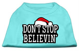 Don't Stop Believin' Screenprint Shirts Aqua M (12)