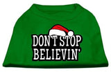 Don't Stop Believin' Screenprint Shirts Emerald Green Sm (10)