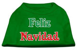 Feliz Navidad Screen Print Shirts Emerald Green Lg (14)