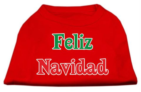 Feliz Navidad Screen Print Shirts Red M (12)