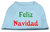 Feliz Navidad Screen Print Shirts Baby Blue XS (8)