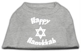 Happy Hanukkah Screen Print Shirt Grey Lg (14)