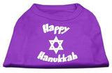 Happy Hanukkah Screen Print Shirt Purple Lg (14)