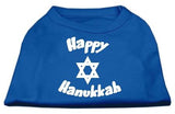 Happy Hanukkah Screen Print Shirt Blue XL (16)