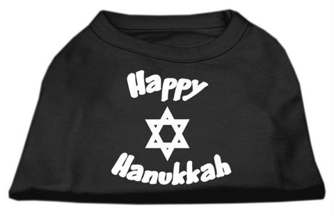 Happy Hanukkah Screen Print Shirt Black  XXXL (20)