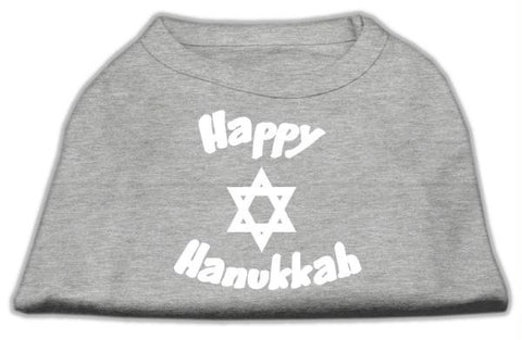 Happy Hanukkah Screen Print Shirt Grey XXXL (20)