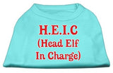 Head Elf In Charge Screen Print Shirt Aqua Lg (14)