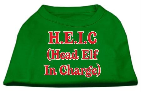 Head Elf in Charge Screen Print Shirt Emerald Green Lg (14)