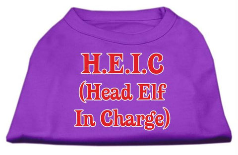 Head Elf In Charge Screen Print Shirt Purple Lg (14)