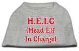 Head Elf In Charge Screen Print Shirt Grey Med (12)