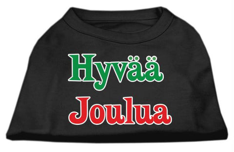 Hyvaa Joulua Screen Print Shirt Black L (14)