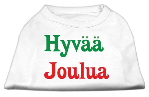 Hyvaa Joulua Screen Print Shirt White L (14)