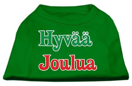 Hyvaa Joulua Screen Print Shirt Emerald Green Med (12)