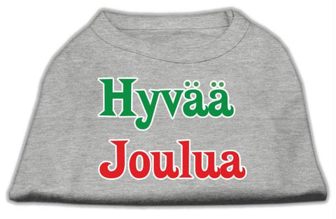 Hyvaa Joulua Screen Print Shirt Grey XXL (18)