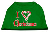 I Heart Christmas Screen Print Shirt Emerald Green Lg (14)