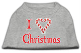 I Heart Christmas Screen Print Shirt  Grey Lg (14)