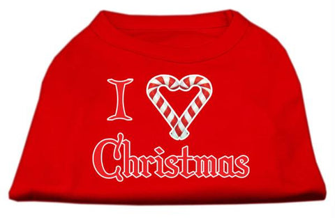 I Heart Christmas Screen Print Shirt  Red Lg (14)