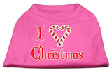 I Heart Christmas Screen Print Shirt  Bright Pink Sm (10)