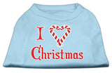 I Heart Christmas Screen Print Shirt  Baby Blue XS (8)