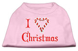 I Heart Christmas Screen Print Shirt  Light Pink XS (8)