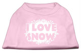 I Love Snow Screenprint Shirts Light Pink M (12)