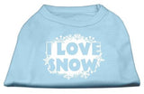 I Love Snow Screenprint Shirts Baby Blue S (10)