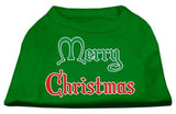 Merry Christmas Screen Print Shirt Emerald Green Lg (14)