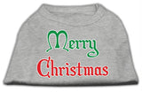 Merry Christmas Screen Print Shirt Grey Sm (10)