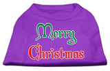 Merry Christmas Screen Print Shirt Purple Sm (10)