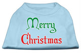 Merry Christmas Screen Print Shirt Baby Blue XS (8)