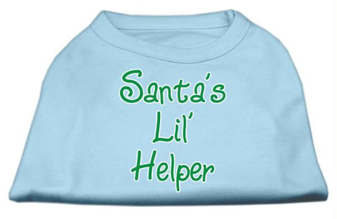 Santa's Lil' Helper Screen Print Shirt  Baby Blue Med (12)