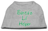 Santa's Lil' Helper Screen Print Shirt  Grey Sm (10)