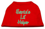 Santa's Lil' Helper Screen Print Shirt  Red Sm (10)