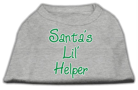 Santa's Lil' Helper Screen Print Shirt  Grey XXL (18)