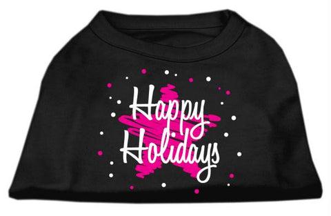 Scribble Happy Holidays Screenprint Shirts Black L (14)