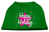 Scribble Happy Holidays Screenprint Shirts Emerald Green Lg (14)