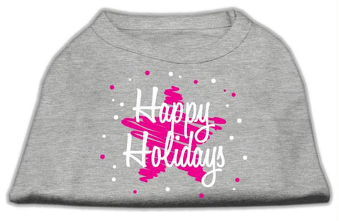 Scribble Happy Holidays Screenprint Shirts Grey M (12)