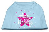 Scribble Happy Holidays Screenprint Shirts Baby Blue XS (8)