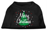 Scribbled Merry Christmas Screenprint Shirts  Black M (12)