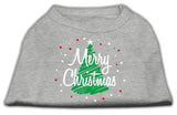 Scribbled Merry Christmas Screenprint Shirts  Grey S (10)